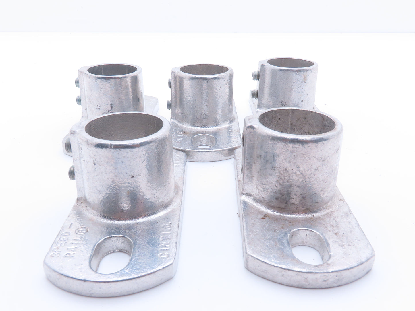 Hollaender 46-7 1-1/4 Speed-Rail Base Flange 1-1/4" Pipe Fits 1.66" OD Lot of 5