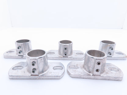 Hollaender 46-7 1-1/4 Speed-Rail Base Flange 1-1/4" Pipe Fits 1.66" OD Lot of 5