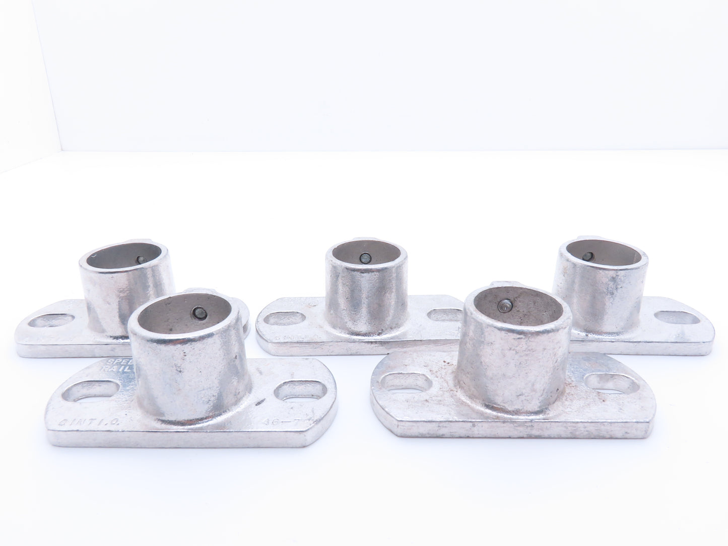 Hollaender 46-7 1-1/4 Speed-Rail Base Flange 1-1/4" Pipe Fits 1.66" OD Lot of 5
