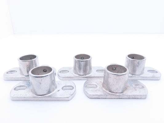 Hollaender 46-7 1-1/4 Speed-Rail Base Flange 1-1/4" Pipe Fits 1.66" OD Lot of 5