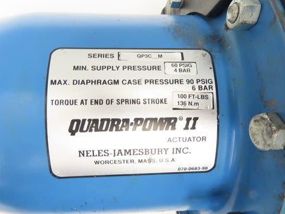 Jamesbury QP3C/M Quadra-Powr II Pneumatic Valve Actuator 60 PSI 100 Ft-Lb