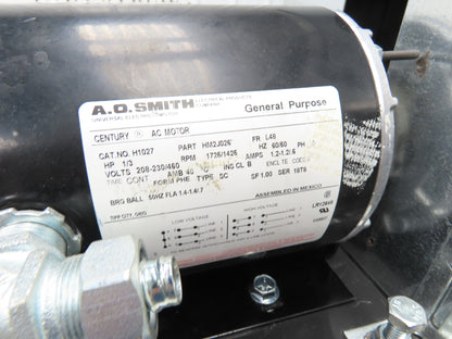 Dayton 4C660B Tubeaxial Fan 16" Belt Drive 1Ph 1/3 Hp Motor 115/230V