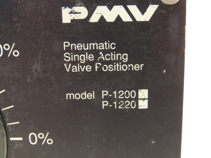 PMV P-1200 Pneumatic Valve Positioner Single Acting 1/2" Hex Shaft