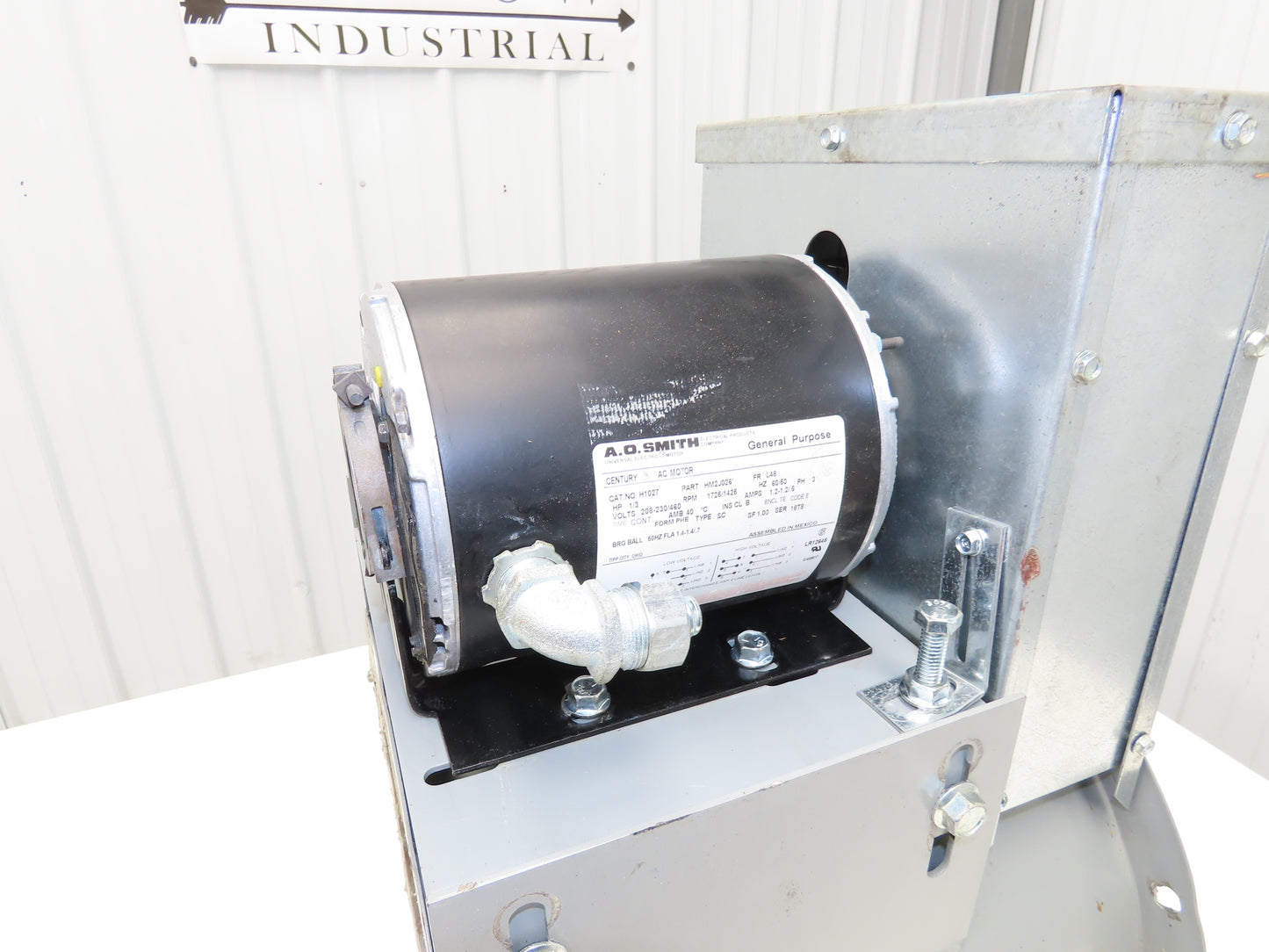 Dayton 4C659B Tubeaxial Fan 12" Belt Drive 1Ph 1/3 Hp Motor 115/230V