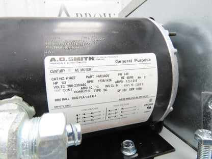 Dayton 4C659B Tubeaxial Fan 12" Belt Drive 1Ph 1/3 Hp Motor 115/230V