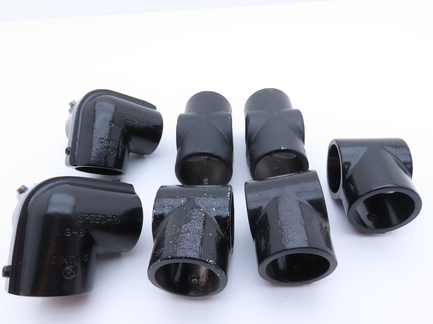 Hollaender 7E-8 1-1/2 Speed-Rail Fittings 1-1/2" Corner L Cross & T's Lot of 7