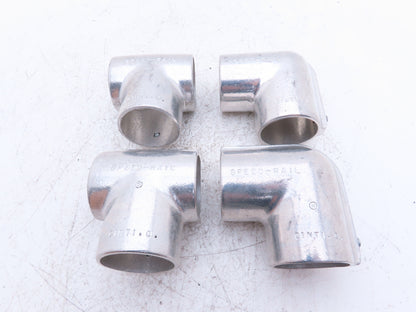 Hollaender 3-9/5-9 Speed-Rail 2" Elbow & Tee Fits 2.375"OD Pipe 2.4" ID Lot of 4