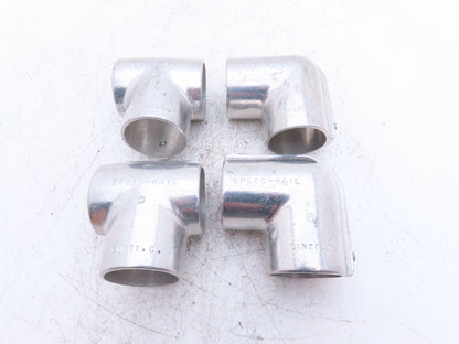 Hollaender 3-9/5-9 Speed-Rail 2" Elbow & Tee Fits 2.375"OD Pipe 2.4" ID Lot of 4