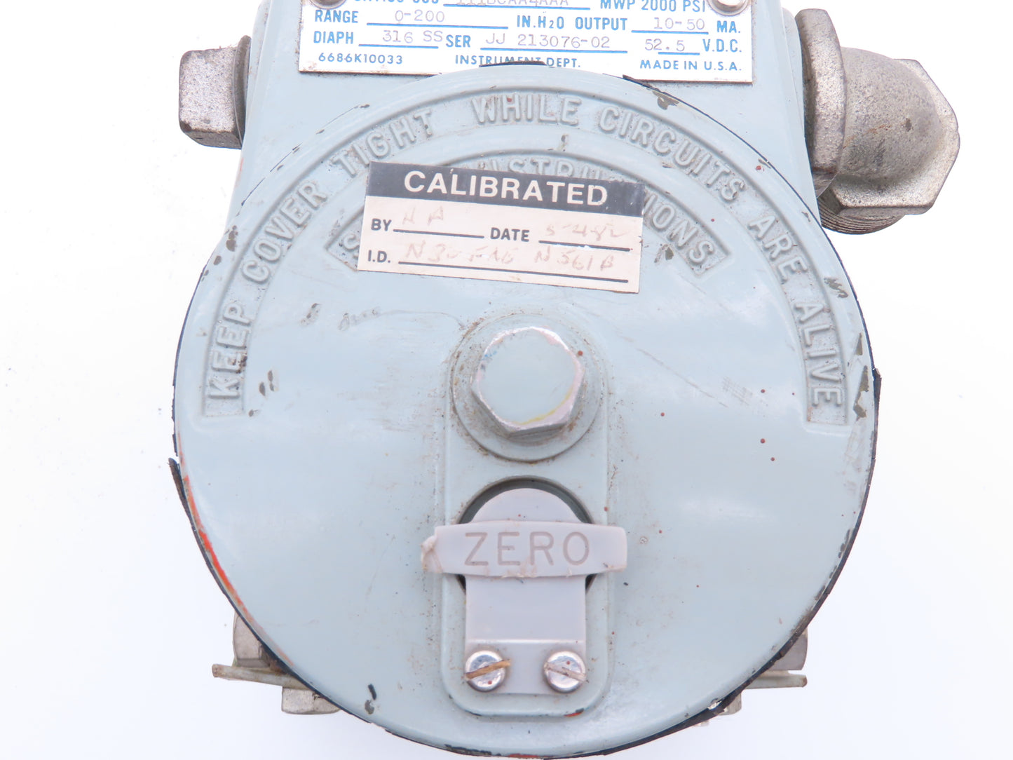 General Electric 50-555 Differential Pressure Transmitter MWP 2000PSI 52.5VCD