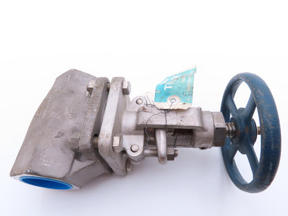 Powell 2474 Stainless Globe Valve 1-1/2" Socket Weld 200 WOG Rising Stem