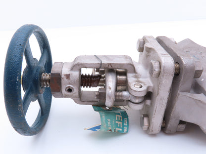 Powell 2474 Stainless Globe Valve 1-1/2" Socket Weld 200 WOG Rising Stem
