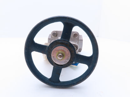 Powell 2474 Stainless Globe Valve 1-1/2" Socket Weld 200 WOG Rising Stem