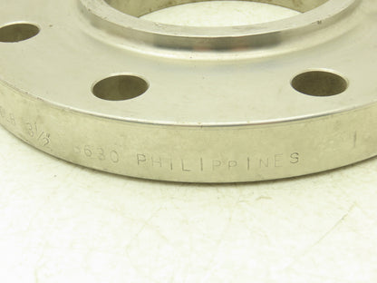 Enlin 316L Stainless Pipe Flange 3-1/2" Socket Weld 8-Bolt Class 150