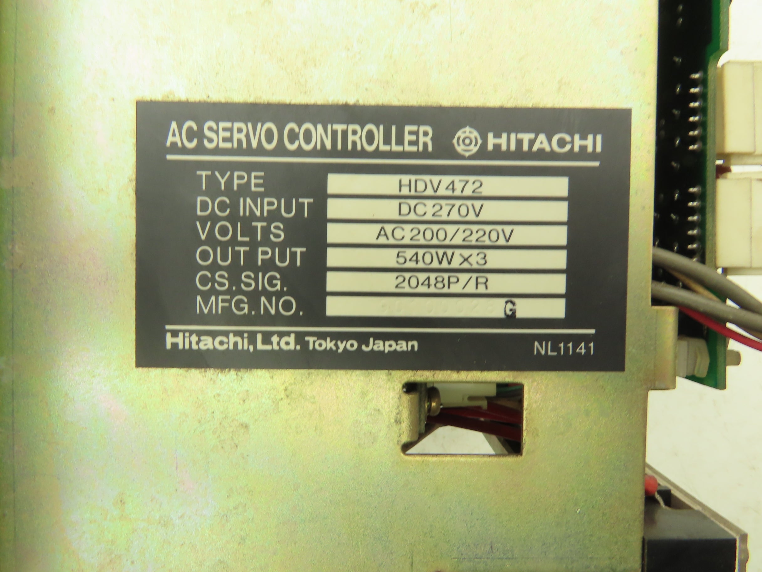 Hitachi HDV472 Servo Controller Power Supply Unit 270VDC Input 200/220 ...