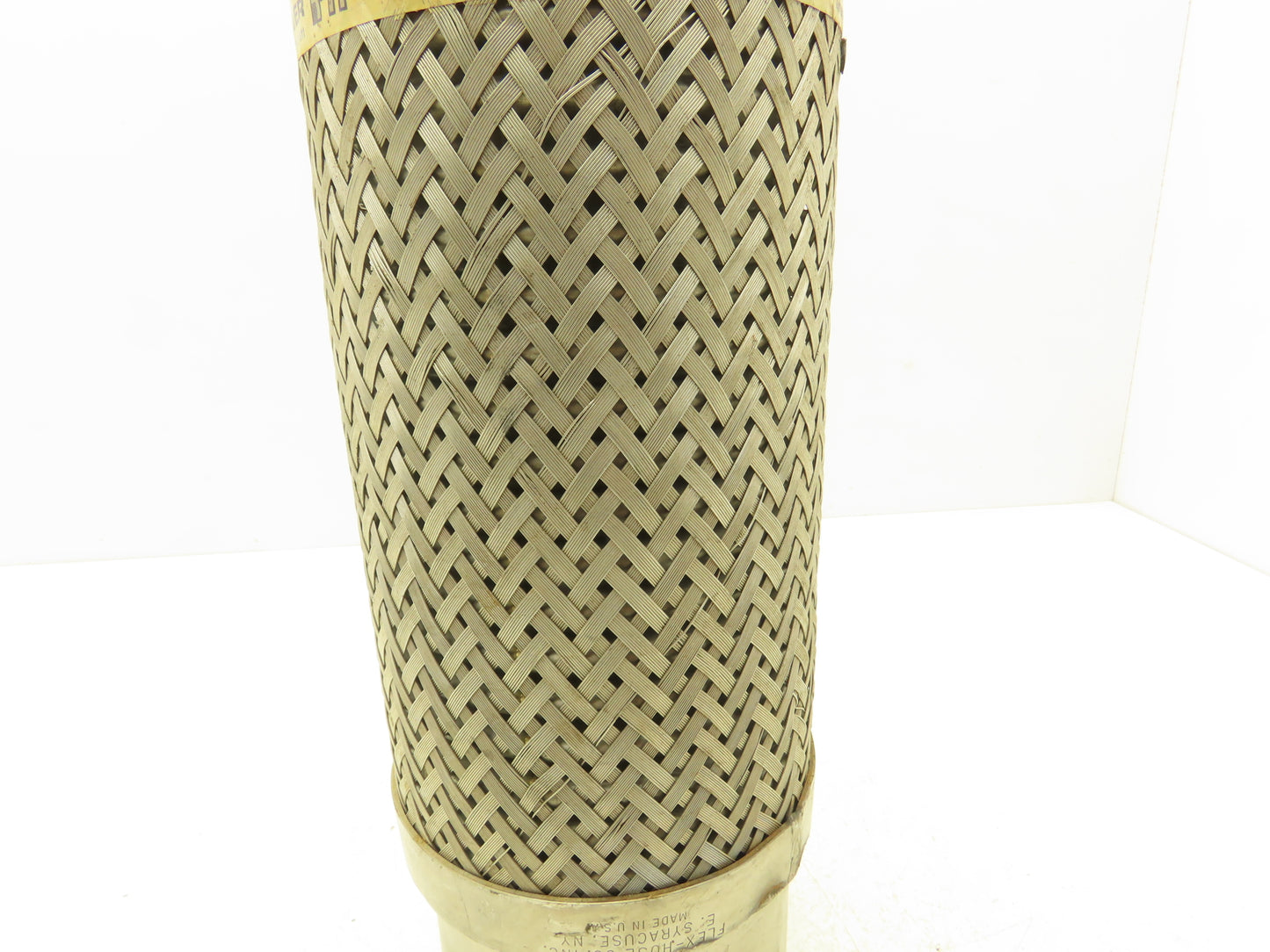 Flex-Hose Pump Saver 4"x 16" Stainless Braided Flex Connector 4"NPT x 4" Socket