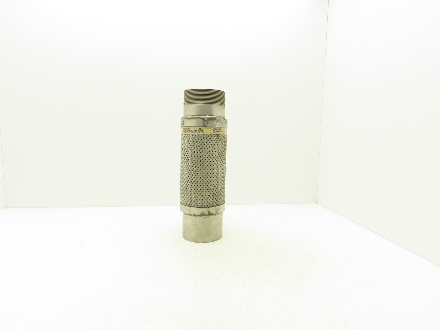 Flex-Hose Pump Saver 4"x 16" Stainless Braided Flex Connector 4"NPT x 4" Socket