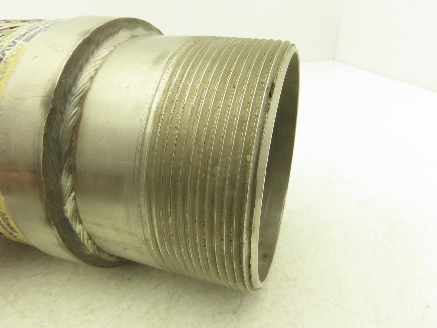 Flex-Hose Pump Saver 4"x 16" Stainless Braided Flex Connector 4"NPT x 4" Socket