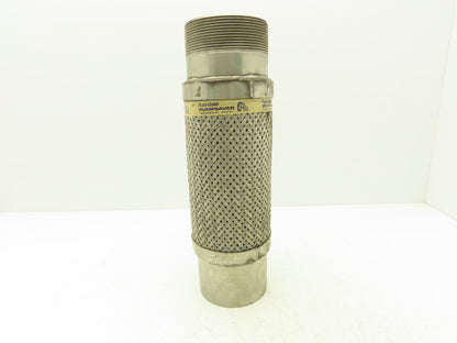 Flex-Hose Pump Saver 4"x 16" Stainless Braided Flex Connector 4"NPT x 4" Socket