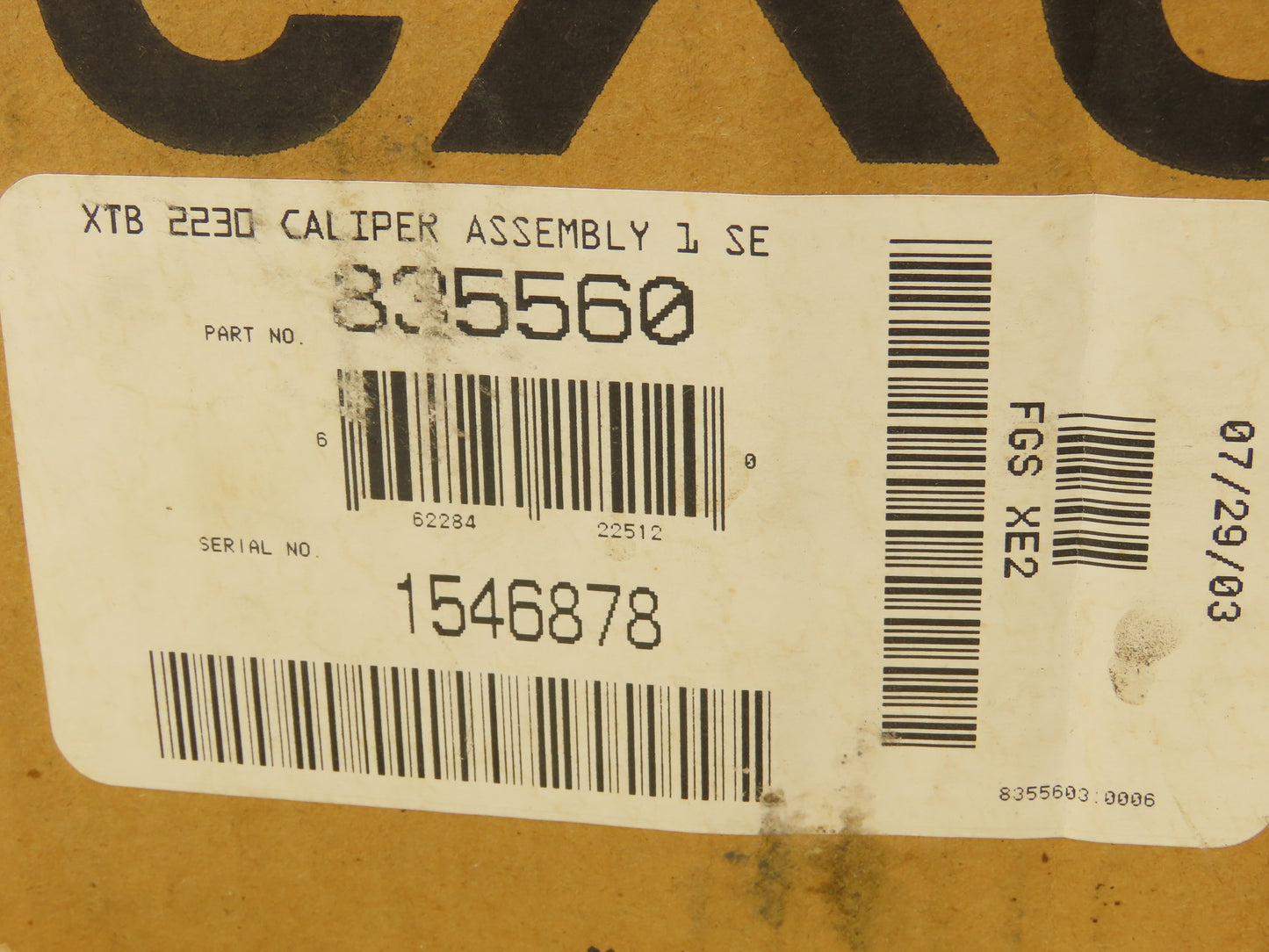 Nexen XTB-2230 Pneumatic Air Actuated Brake Caliper 835560