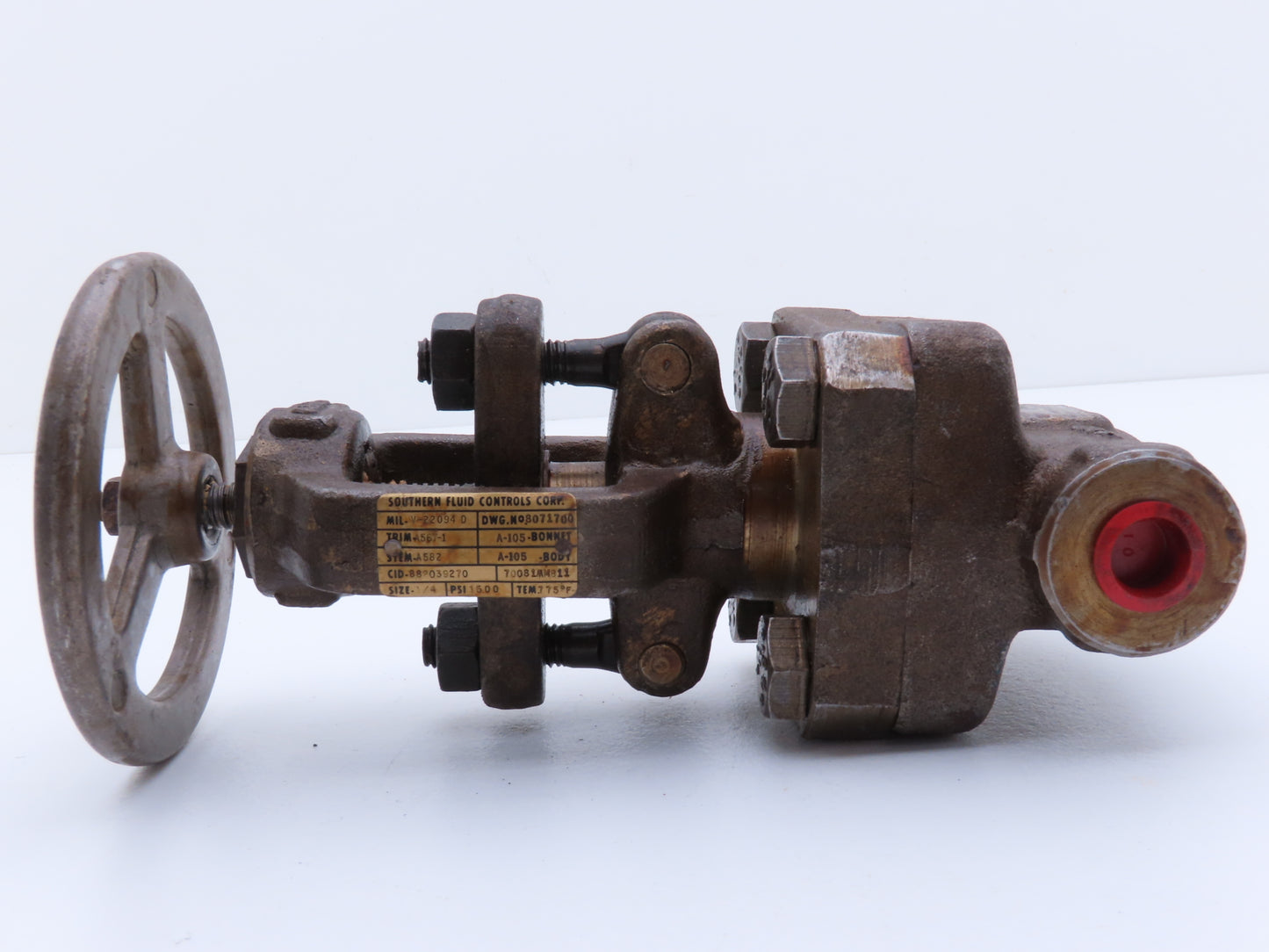 Southern Fluid Controls 8071700 Globe Valve 1/4" Socket Weld Rising Stem
