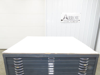 Vtg Blueprint File Metal Cabinet 41×30" ID 25 Drawers Map Draft Crafting