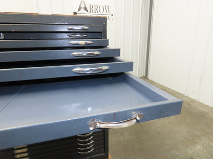 Vtg Blueprint File Metal Cabinet 41×30" ID 25 Drawers Map Draft Crafting