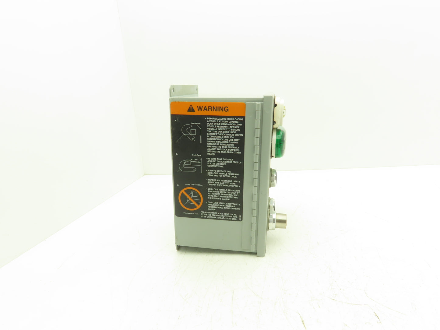 RITE-HITE DOK-LOK Vehicle Restraint Control Box 120V 1Ph 60Hz 1/6Hp w/Key