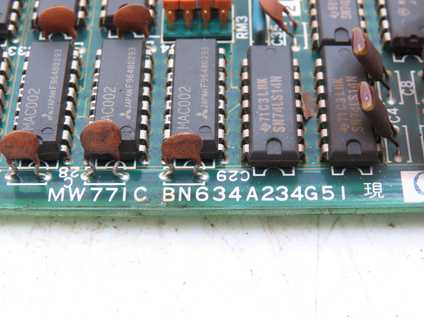 Mitsubishi BN634A234G51 CNC Printed Circuit Slot Rack Card PCB MW771C