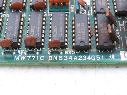 Mitsubishi BN634A234G51 CNC Printed Circuit Slot Rack Card PCB MW771C