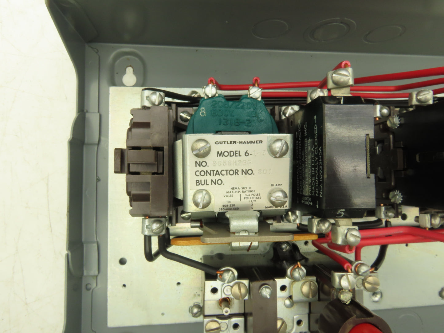 Cutler Hammer 9656 Size 0 Automatic Reversing Starter 3 Pole w/Thermal Overload