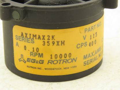 Rotron 359XH Aximax2K Fan Vaneaxial 115V 1PH 10000 RPM 2" Dia 020442