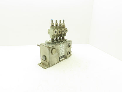 Madison Kipp SVH 4-Point Lubricator Sight Feed Oiler Pump Tank 9.75"L x 4"x 5.5"