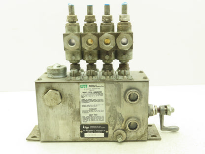 Madison Kipp SVH 4-Point Lubricator Sight Feed Oiler Pump Tank 9.75"L x 4"x 5.5"