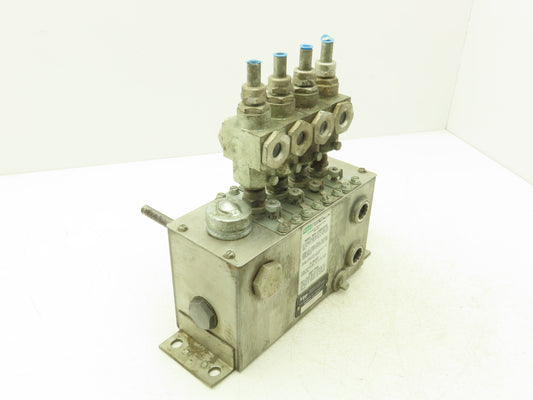 Madison Kipp SVH 4-Point Lubricator Sight Feed Oiler Pump Tank 9.75"L x 4"x 5.5"