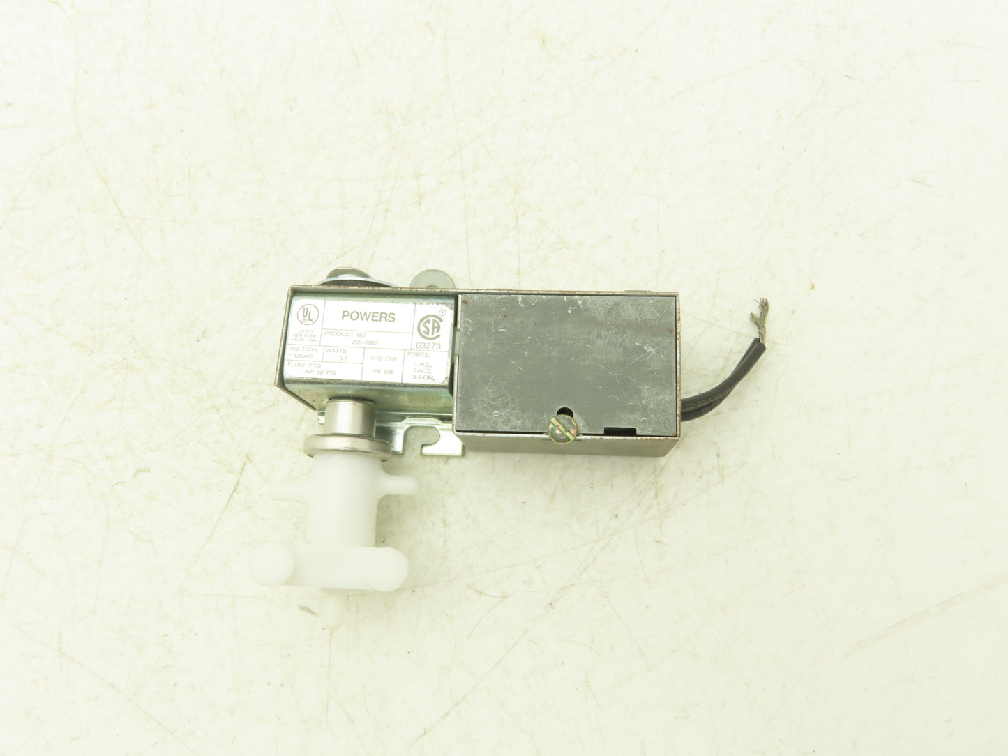 Powers 265-1002 Electric-Pneumatic Air Valve 3-Port 50psi 120V