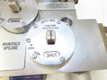 HPS342 Pump Manifold Fluid Control 4 Directional Valves Stainless Construction