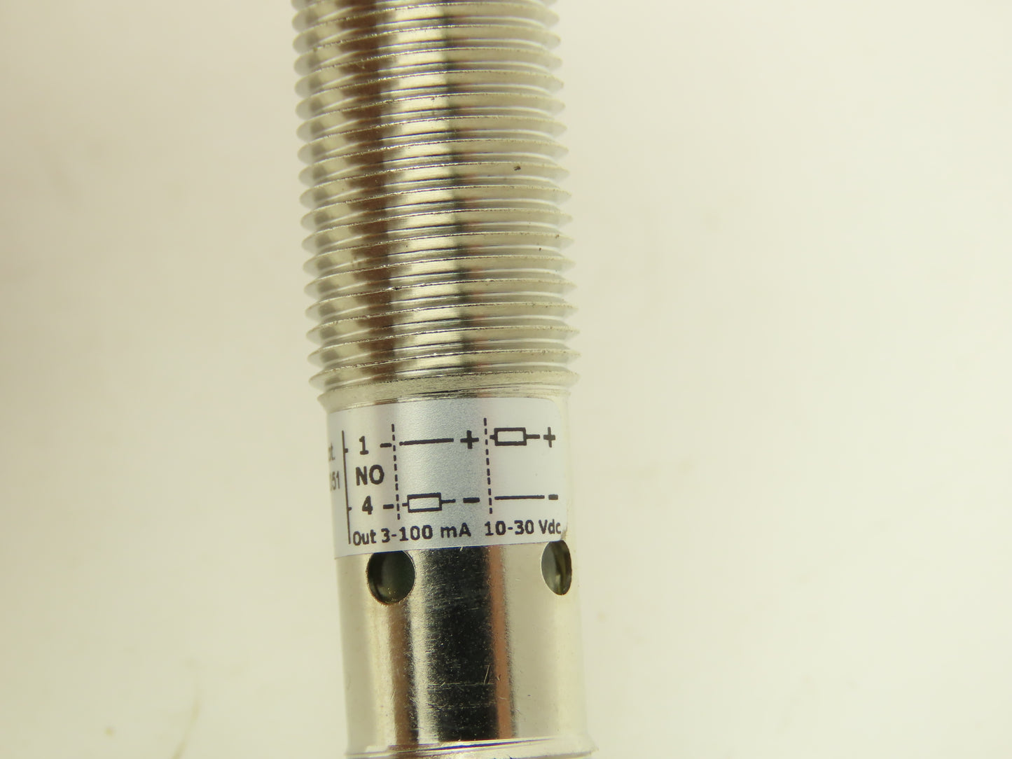 Micro Detectors AM1-A0-4H Inductive Proximity Switch 10-30VDC 12mm OD x 75mm OAL