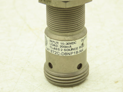 Allen Bradley 872C-D8NP18-N4 Proximity Sensor/Switch 10-30VDC Ser C 18mm Dia