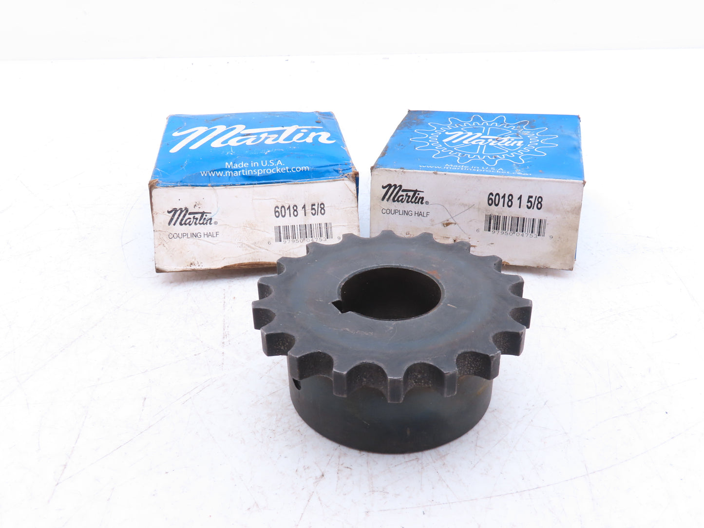 Martin 6018 1-5/8 #60 Chain Coupling Sprocket 18-Tooth 1-5/8" Bore  Lot of 2