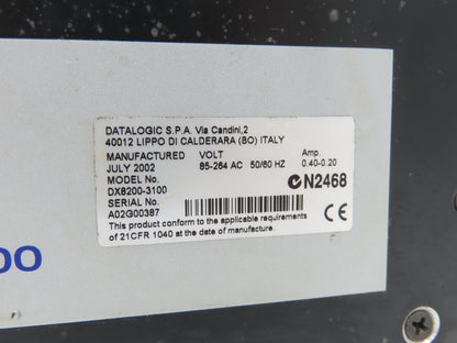 Datalogic DX8200-3100 Laser Barcode Scanner X-Pattern 85-264VAC 50/60Hz
