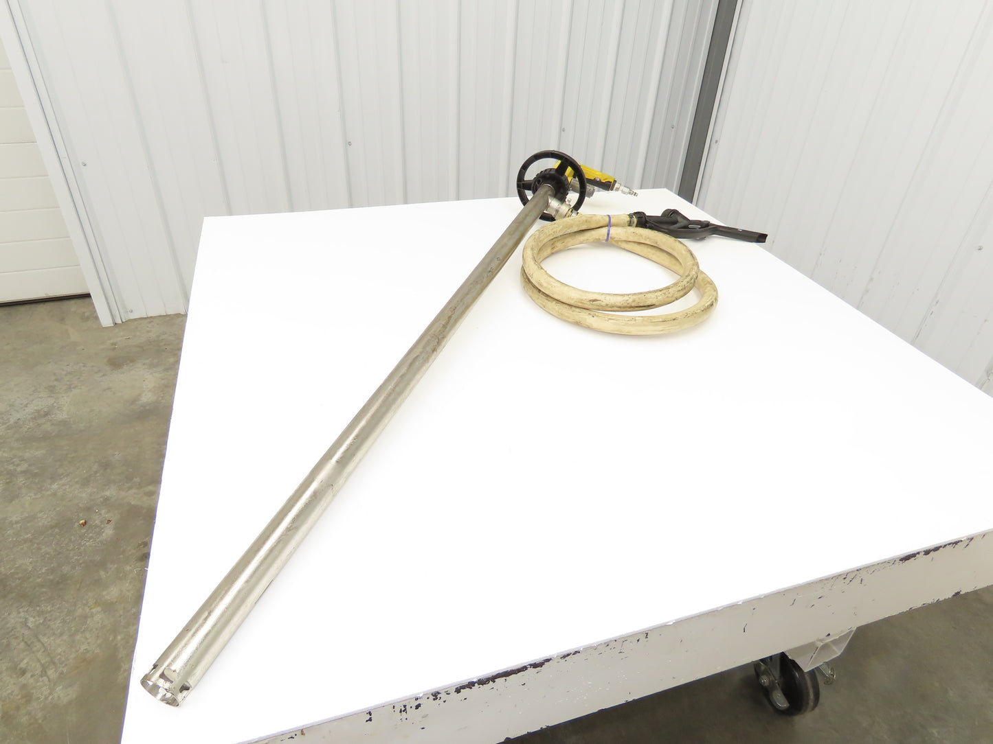 Lutz MD-2 Pneumatic Air Mixer Drum Container Pump 48" Tube w/Hose Niro 41-R DL