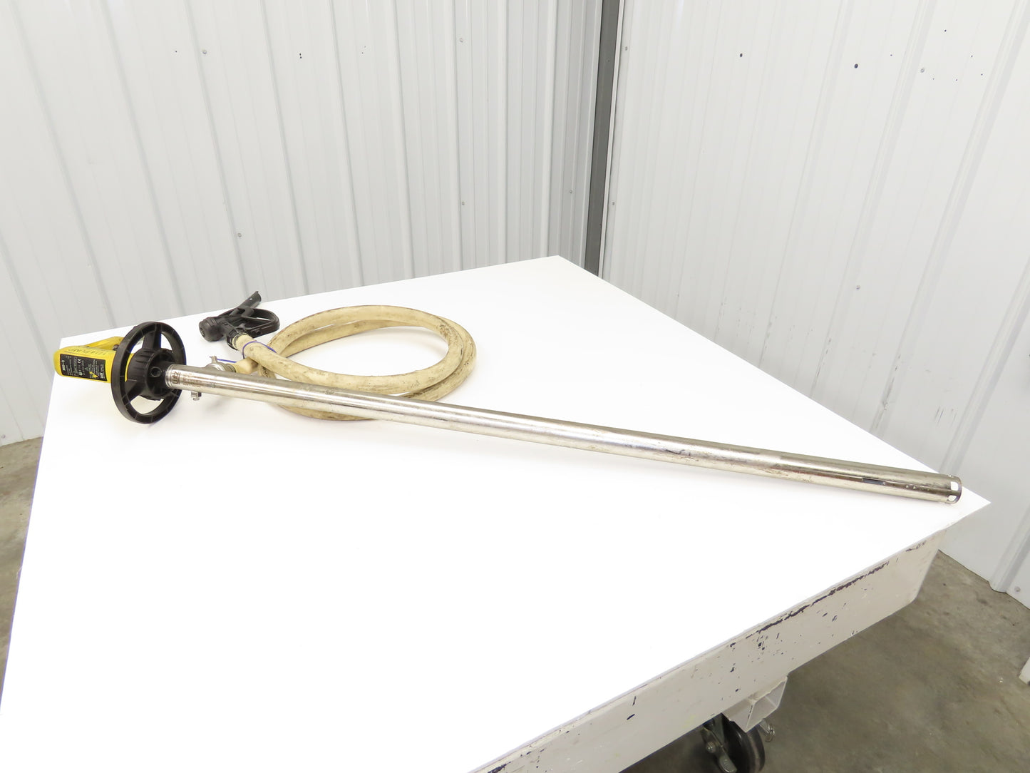Lutz MD-2 Pneumatic Air Mixer Drum Container Pump 48" Tube w/Hose Niro 41-R DL