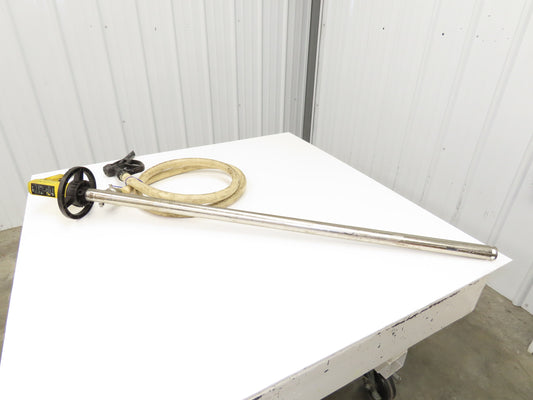 Lutz MD-2 Pneumatic Air Mixer Drum Container Pump 48" Tube w/Hose Niro 41-R DL