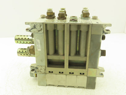 SMC VQ4301-5W Pneumatic Solenoid Valve 4-Station Manifold 24VDC w/3 Valves