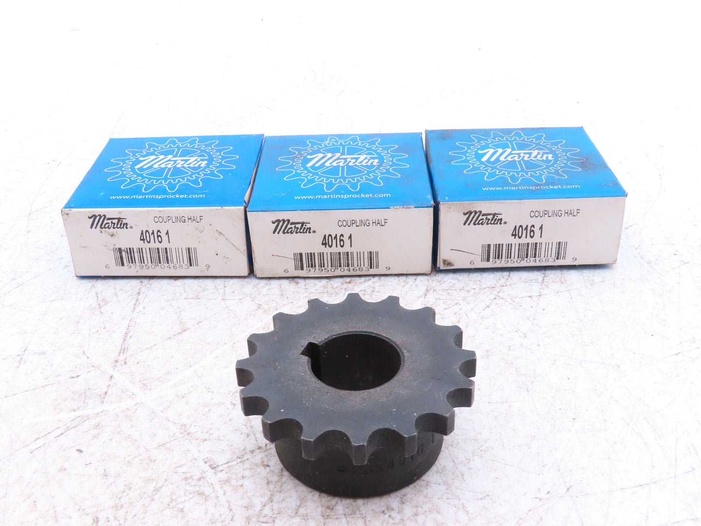 Martin 4016 1 #40 Chain Coupling Sprocket Half 16-Tooth 1" Bore  Lot of 3
