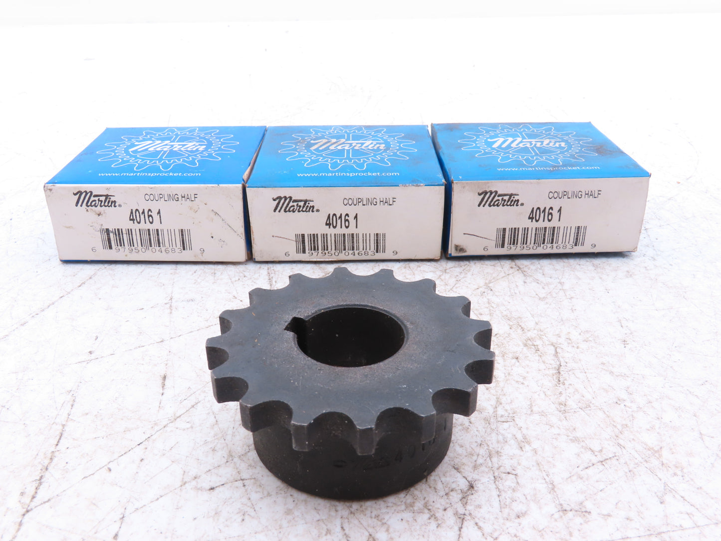 Martin 4016 1 #40 Chain Coupling Sprocket Half 16-Tooth 1" Bore  Lot of 3