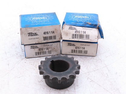 Martin 4016 1-1/4 #40 Chain Coupling Sprocket Half 16-Tooth 1-1/4" Bore Lot of 4