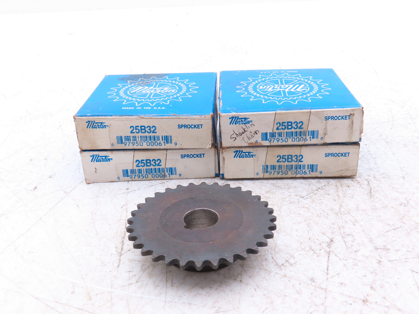 Martin 25B32 #25 Roller Chain Sprocket 32T 5/8" Keyed Bore  Lot of 4