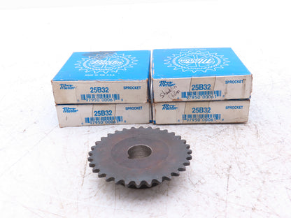 Martin 25B32 #25 Roller Chain Sprocket 32T 5/8" Keyed Bore  Lot of 4