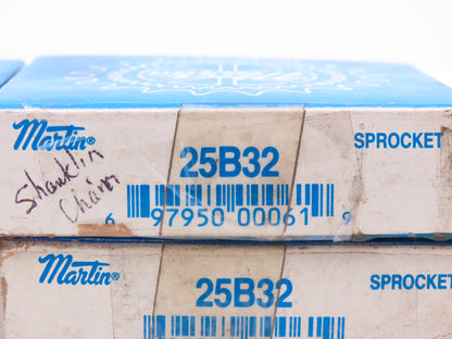 Martin 25B32 #25 Roller Chain Sprocket 32T 5/8" Keyed Bore  Lot of 4
